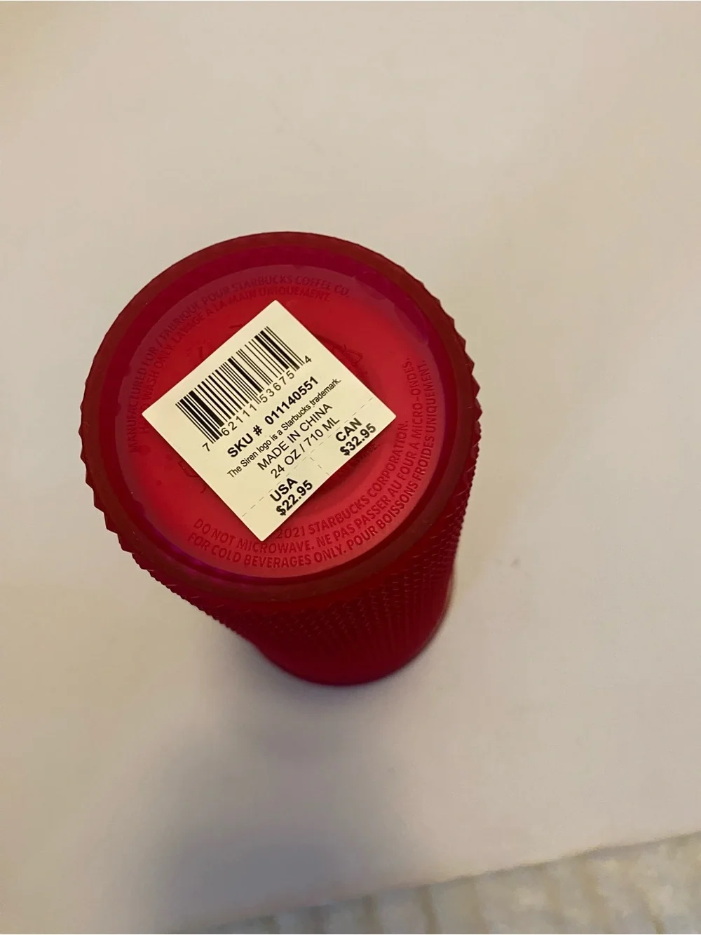 starbucks 2023 hot pink soft touch studded tumbler venti 24oz Brand New No Straw
